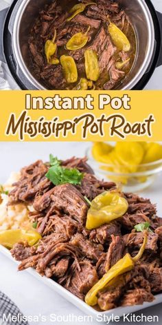 Instant Pot Mississippi Pot Roast, Roast Instant Pot, Mississippi Pot Roast Recipe, Mississippi Roast Recipe, Mississippi Pot, Instant Pot Pasta Recipe, Pot Roast Recipe, Serving Ideas, Mississippi Pot Roast