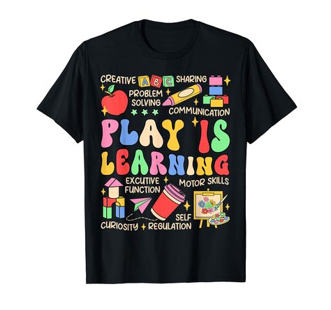 PRICES MAY VARY. Lightweight, Classic fit, Double-needle sleeve and bottom hem Learning Preschool, Teacher Vibes, Toddler Teacher, Teaching Assistant, Preschool Teacher, Preschool Classroom, Selfie Ideas, Shirts Funny, Teacher Tshirts