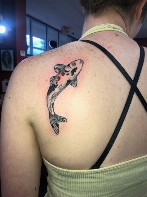 koi fish with a semicolon tattoo Fish Semicolon Tattoo, Semi Colon Tattoo, Colon Tattoo, Semi Colon, Semicolon Tattoo, Koi Fish Tattoo, Carpe Koi, Fish Tattoo, Home Tattoo