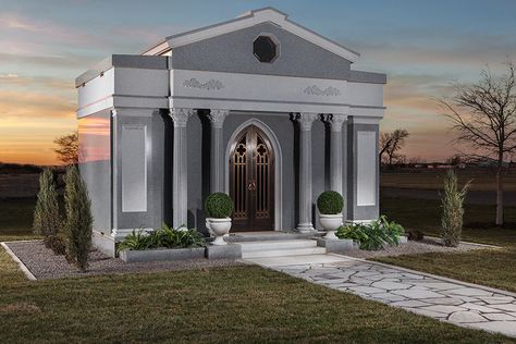 Mausoleum Modern Design, Mausoleum Design, Family Mausoleum, Ribbed Vault, Arch Doorway, Granite Colors, Stone Walkway, Architectural Styles, Victoria Park