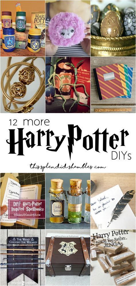 Harry Potter Recipes, Harry Potter Diy Crafts, Harry Potter Spell Book, Diy Harry Potter Crafts, Diy Geek, Harry Potter Day, Classe Harry Potter, Harry Potter Christmas Decorations, Cumpleaños Harry Potter