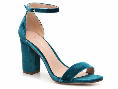 Blue Heels Wedding, Turquoise Heels, Teal Heels, Teal Shoes, Trendy Heels, Velvet Sandals, Shoes And Sandals, Prom Heels, Velvet Shoes