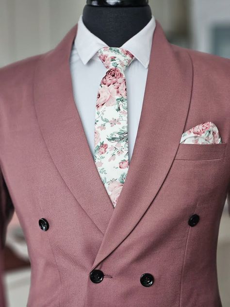 Dusty Rose Floral Tie, Dusty Rose Groomsmen Attire, Groomsmen Dusty Rose, Dusty Rose And Sage Green Wedding Theme, Dusty Rose Suit, Azazie Dusty Rose, Dusty Rose Tie, Floral Wedding Tie, Blush Pink Tie