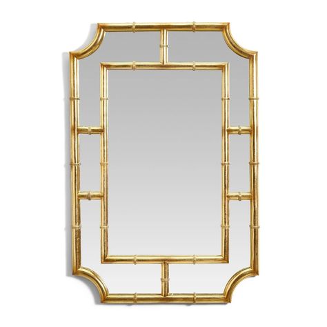 A bamboo frame gives this mirror its classic touch. It’s covered in a gold gilt for a contemporary update that lets it fit in well in any space of the home. Faux bamboo, resin and glass This mirror hangs horizontally or vertically and features a metal hanger on the back to easily hang on your walls. The ornate angles a Mesa Oval, Golden Bamboo, Bamboo Mirror, Chinoiserie Wall, Bamboo Furniture, Bamboo Wall, Oval Wall Mirror, Bamboo Frame, H&m Home