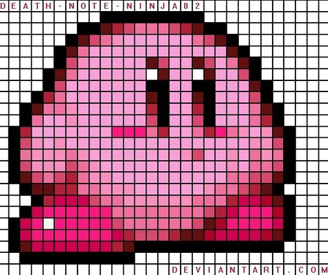 Kirby sprite grid Pixelated Art Easy, Pixel Art 40x40 Grid, 16x16 Pixel Art Grid, Kirby Grid Pattern, Pixel Drawing Cute, Kirby Pixel Art 32x32, Minecraft Grid Art, Pixel Art 20x20 Grid, Pixel Art Grid Minecraft