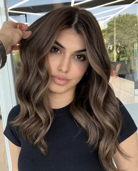 Balayage For Dark Brown Hair Straight, Honey Caramel Balayage On Dark Hair, Brown Skin Blonde Hair, Best Fall Hair Colors, Brunette Style, Beige Blonde Hair, Black Hair Balayage, Brown Hair Looks, Brown Hair Inspo