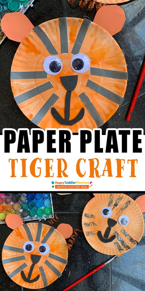 Paper Craft Animals, Jungle Animals Preschool, Tiger Craft, Zoo Animals Preschool, Jungle Animal Crafts, Safari Crafts, Craft Animals, Zoo Preschool, Animal Crafts Preschool