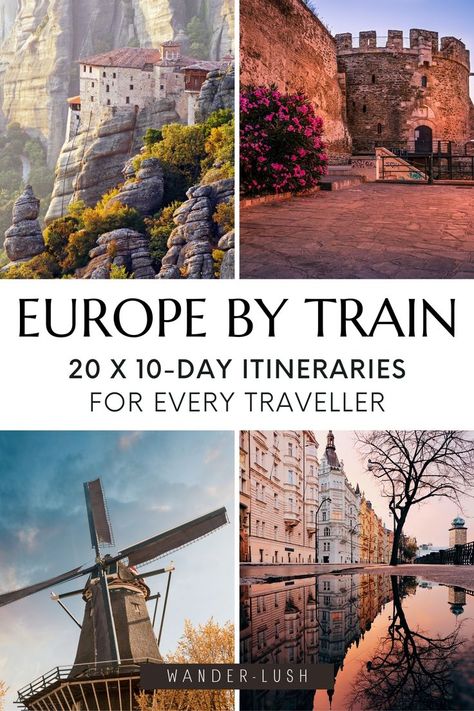 10 Days In Europe, European Train Travel, Europe By Train, Europe Trip Planning, Europe Train Travel, Europe Itinerary, Europe Train, Travel Through Europe, Europe Trip Itinerary