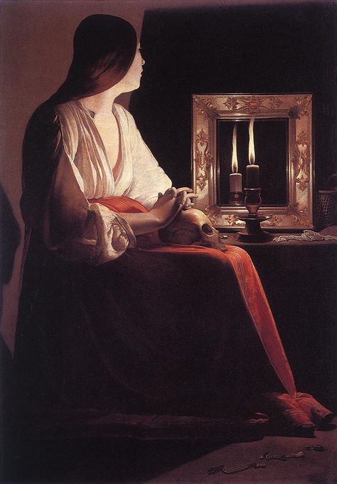 The Penitent Magdalen by Georges de La Tour, inspiration for Motherland Chronicles #46 - The Seer Hans Baldung Grien, Baroque Painting, Maria Magdalena, Baroque Art, Mary Magdalene, National Gallery Of Art, Caravaggio, Chiaroscuro, Rembrandt