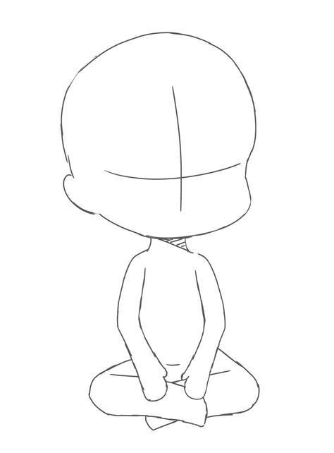 Cute Chibi Sitting Poses, Sitting Down Chibi Pose, Chibi Base Sitting, Gacha Sitting Pose, Chibi Poses Sitting, Chibi Sitting Pose Reference, Chibi Sitting Pose, Sitting Chibi, Chibi Sitting