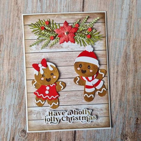 Christmas Cards With Gingerbread Men, Gingerbread Christmas Cards Handmade, Gingerbread Man Cards Christmas, Gingerbread Cards Ideas, Gingerbread Man Card, Gingerbread Cards Handmade, Funny Family Christmas Cards, White Christmas Card, Gingerbread Cards