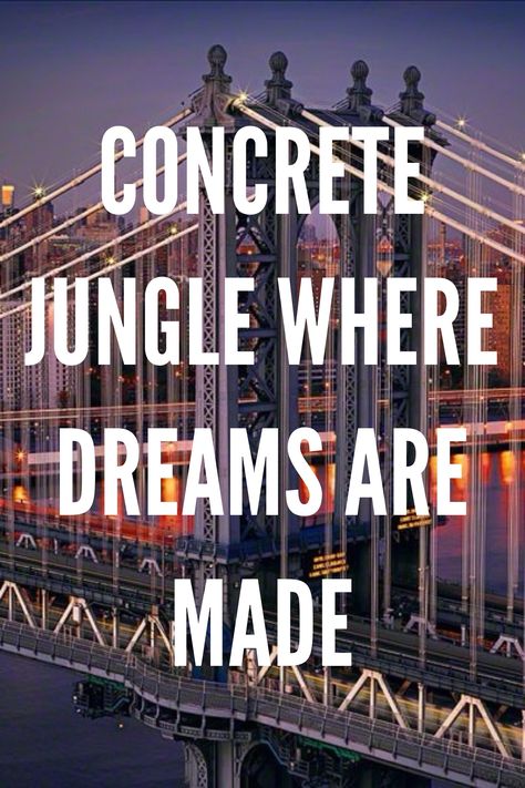 Concrete jungle It’s A Jungle Out There, Concrete Jungle Quotes, Concrete Jungle Where Dreams Are Made Of, Scary Jungle Aesthetic, Jungle Quotes Wild, New York Concrete Jungle Where Dreams Are Made Of, Captions For Instagram Posts, Caption Quotes, Instagram Quotes Captions