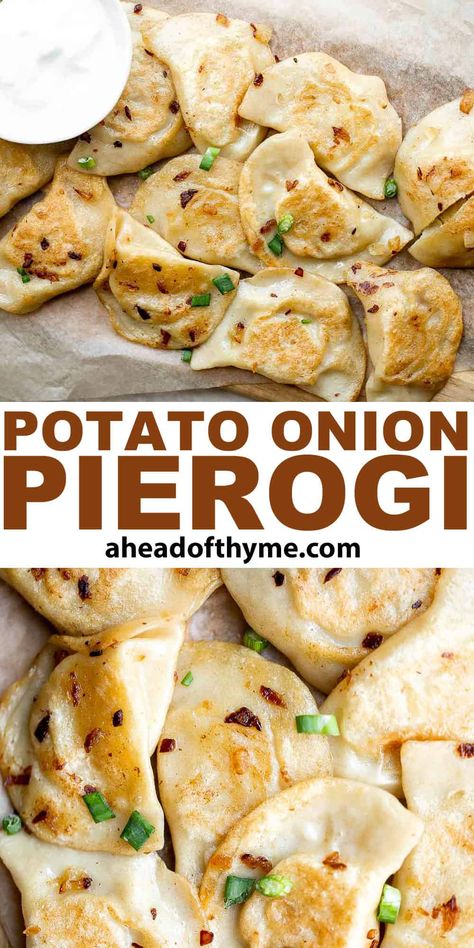 Potato And Onion Perogies, Russian Perogies Recipe, Homemade Perogies Recipe, Deep Fried Perogies, Perogie Filling Ideas, Perogies Dough Recipe, Potato Onion Recipes, Potato And Onion Pierogi Recipe, Pierogi Filling Recipes