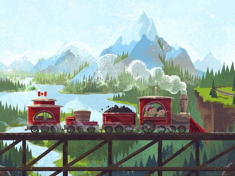 Hey folks - looks like The Pancake Express is out in stores now. It's the first children's book I did for the show (2nd one due in the spring). Check it out!  http://blog.brandonjamesscott.com/post... Kid Game, Justin Time, Brandon James, Train Vector, Train Illustration, Wood Train, Scrapbook Cover, James Scott, Children's Illustration