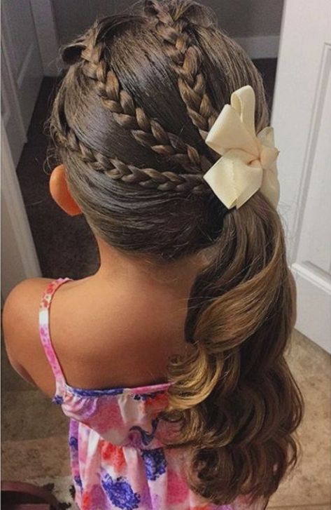 40 Cool Hairstyles for Little Girls on Any Occasion Girls Hairdos, Girl Hairdos, Easy Hairstyles For Kids, Girl Hair Dos, Hairstyles Prom, Fancy Hairstyles, Hairdo For Long Hair, Hairstyles Easy