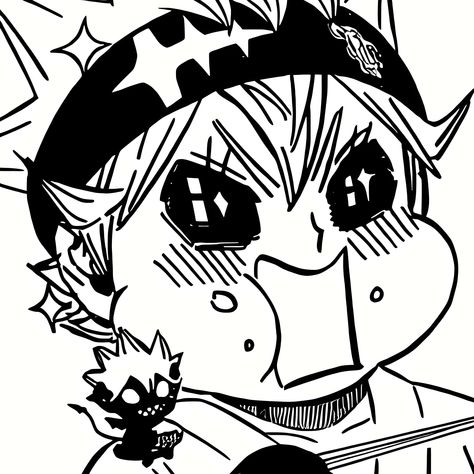 Asta Icon Funny, Asta Sketches, Asta Manga Pfp, Asta Drawings, Asta Drawing, Asta Manga Icon, Asta Black Clover Manga, Asta And Liebe, Asta X Yuno