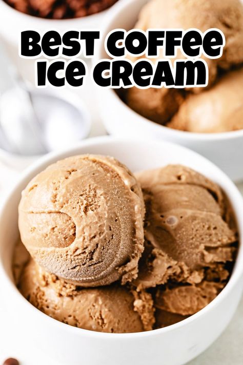 Ice cream in a bowl. Poor Man’s Ice Cream, Coffee Ice Cream Recipe For Machine, Coffee Ice Cream Ninja Creami, Ninja Creami Coffee Ice Cream Recipe, Homemade Coffee Ice Cream, Homemade Ice Cream Recipes Machine, Coffee Ice Cream Recipe, Ice Cream Recipes Machine, Gourmet Ice Cream