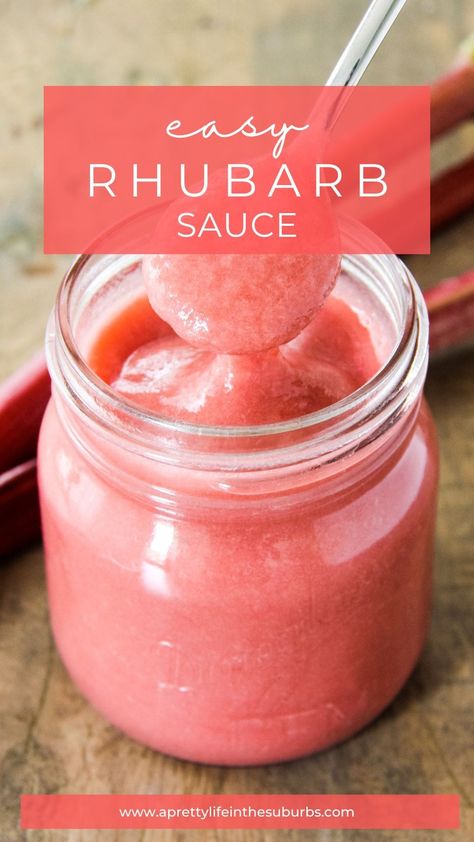 This Easy Rhubarb Sauce Recipe is made with just 3 simple ingredients! Delicious served over ice cream, with cake, on pancakes and more! Crockpot Rhubarb Recipes, Rhubarb Sauce Recipes, Veggie Dips, Rhubarb Sauce, Crockpot Recipes Beef Stew, Recipes Beef, Pretty Life, Crockpot Recipes Beef, Veggie Dip