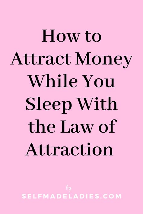 I get that question often, how to manifest money in 24 hours. Or how can you attract money while you sleep? Does sleep manifestation work? Learn here how to manifest while sleeping, but a way that really works. The law of attraction is not magic but used the right way, magical things can happen. Money mindset & manifestation coach Mia Fox gives you the best manifesting tips at SelfMadeLadies.com - manifest anything while you sleep, affirmations while you sleep, manifestation 101 Manifestation Check, Money Manifestation, Law Of Attraction Money, Lost My Job, Wealth Affirmations, Manifestation Law Of Attraction, Manifesting Money, Manifest Money, Attract Money