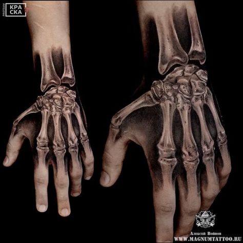 Bone Hand Tattoo, Biomech Tattoo, Tattoo Main, Simple Hand Tattoos, Butterfly Hand Tattoo, Skull Hand Tattoo, Tato Henna, Bone Tattoos, Hand Tats