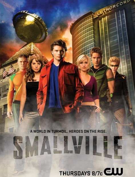 Smallville season 8 poster Christopher Reeves, Lana Lang, Allison Mack, John Schneider, Eric Johnson, Tom Welling, Milo Ventimiglia, Top Tv, Kristin Kreuk