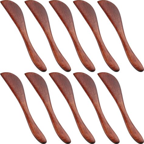 Amazon.com: CHWAIKA Butter Knife Spreader Wooden Butter Spreader Knife Set of 10 Butter Knife for Peanut Jam Cheese (BK-01) : Home & Kitchen Outdoor Snacks, Cream Cheese Butter, French Circus, Scandinavian Wood, Wood Butter, Spreadable Cheese, Knife Ideas, Wooden Knife, Butter Spreader