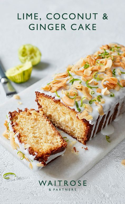 Lime Icing, Ginger Loaf Cake, Ginger Loaf, Stem Ginger, Coconut Ginger, Ginger Cake, Loaf Cake, Let Them Eat Cake, Just Desserts