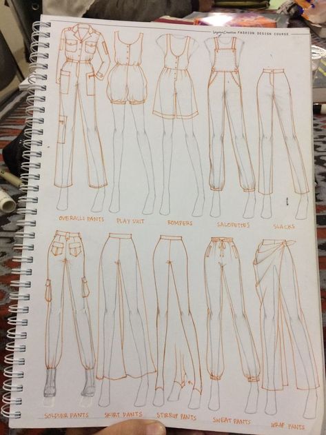 Types of pants | Caderno de croquis de moda, Designers de moda, Vocabulário de moda Drawing On Pants, Pants Illustration, Fashion Model Sketch, Fashion Illustration Collage, Fashion Design Books, Fashion Figure Drawing, Sketches Art, Fashion Illustrations Techniques, Fashion Drawing Sketches