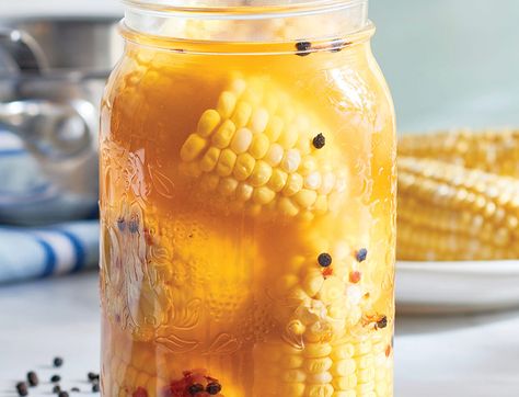 Pickled Corn On The Cob, Preserving Corn, Pickled Corn, Cashew Sour Cream, Zucchini Cheese, Mushroom Tacos, Breakfast Cocktails, Fresh Strawberry Pie, Quick Pickled