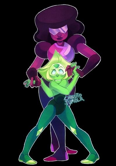 Steven Universe Garnet x Peridot and fusion dance Rings Chandelier, Goth Corsets, Earrings Emo, Garnet Steven Universe, Steven Universe Ships, Lapis And Peridot, Peridot Steven Universe, Steven Universe Wallpaper, Steven Universe Anime