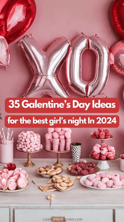 From making DIY charm necklaces to hosting a Bring-Your-Own-Board night, these are the best Galentines day ideas to make Feb 13th special! The ultimate girls night ideas for a night out or a night in with your gal pals! #cassiescroggins #galentinesday #girlsnight December Girls Night Ideas, Girls Night Ideas, Galentines Day Ideas, Board Night, Christmas Girls, Girl Night, Home Themes, Diy Charm, Galentines Day