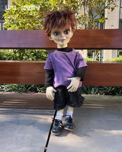 Glen Costume Chucky, Glen Doll Chucky, Glen From Chucky, Glenn Chucky, Glen Chucky, Cats In Halloween Costumes, Chucky Outfit, Scary Chucky, Glen Doll