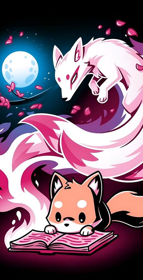 Cute Fox Drawing, Fox Artwork, Whatsapp Wallpaper Cute, Spirit Animal Art, Cute Pokemon Wallpaper, Cute Animal Drawings Kawaii, Fantasy Creatures Art, Fox Art, Mythical Creatures Art