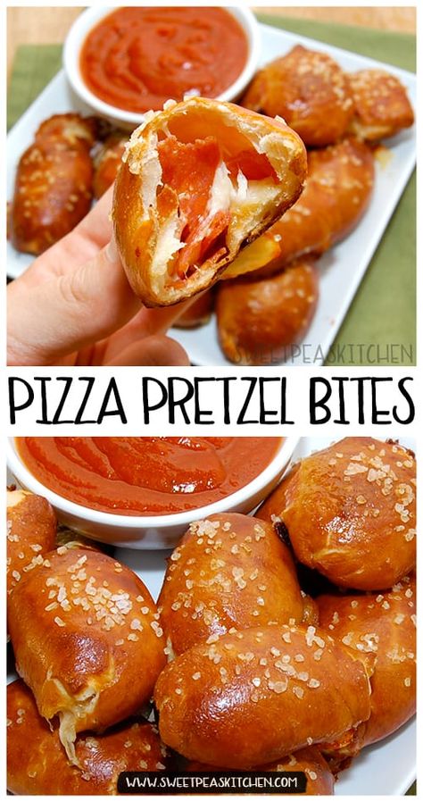 Pepperoni Pretzel Bites, Pretzel Pizza Bites, Homemade Mini Pizzas, Pretzels Sweet, Pizza Pretzel, Pretzel Pizza, Mini Pizza Bites, Fair Food, Pizza Bites