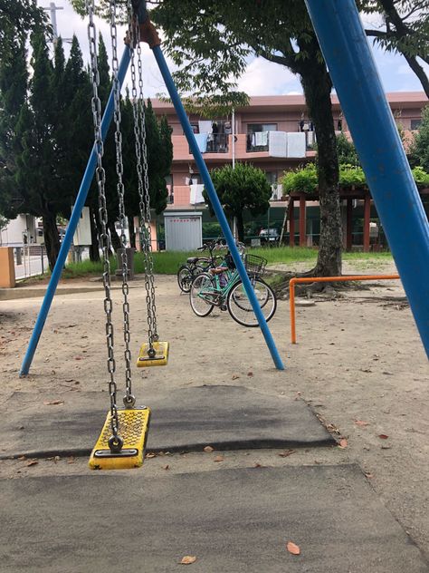 School Playground Aesthetic, Playground Reference, Playground Japan, Anime Playground, Japanese Playground, Playground Photo Shoot, Playground Aesthetic, Playground Background, Playground Photography