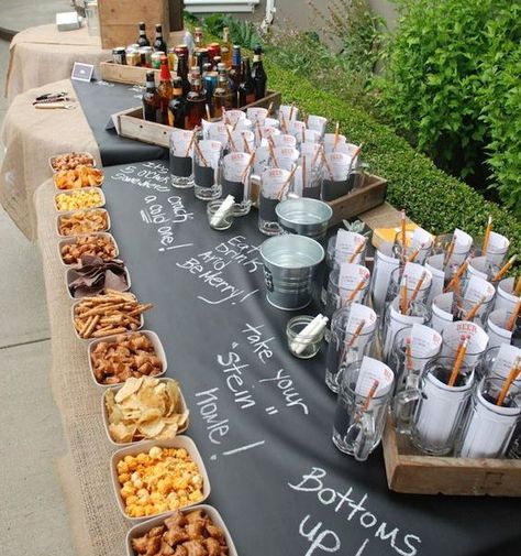 How To Plan Cheers & Beers Party | momooze.com Cheers And Beers Party, Beer Themed Birthday Party, Beer Party Decorations, Cheers And Beers To 40 Years, Beer Party Theme, Beer Birthday Party, Beer Decorations, 40th Birthday Party Decorations, Pizza And Beer