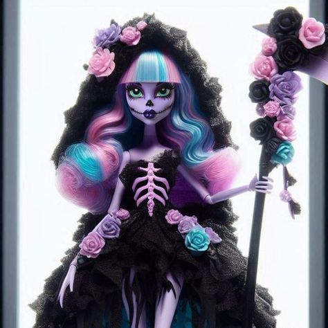 Slugmantha Mucus 🖤 on Instagram: "River Styxx. Challenge 2: Flower Power. Ghouls must incorporate flowers in their lurk. 🖤  🖤 Project Runslay Season 2: Fang Favorites 🖤 #monsterhigh #monsterhighdolls #monsterhighai #jinafirelong #skelitacalaveras #fashiondoll #fashion #rupaulsdragrace #monsterhighai #projectrunslay #slugmanthamucus #kieranvalentine #fangfavorites #projectrunwayseason2" Venus Mcfly Trap Monster High, River Styxx Monster High, Skelita Calaveras, Project Runway, Rupauls Drag Race, Monster High Dolls, Monster High, Flower Power, Fashion Dolls