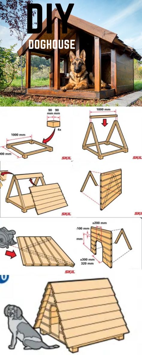 Dog Shelters Outdoor, Pallet Kennel Dog, Backyard Dog Shelter, Cooling Area For Dogs Outside, Lean To Dog Shelter, House Design For Dogs, Lean To For Dogs, Diy Doghouse For Large Dogs, Dog Huts Outdoor