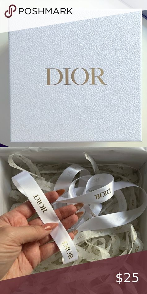 DIOR box with Dior ribbon and filler Dior Ribbon, Clothes Korean Style, Letter Form, Client Gifts, Dior Handbags, Something Blue, Repurpose, Wedding Stuff, Korean Fashion