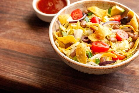 Classic Frito salad | Homesick Texan Frito Salad, Homesick Texan, How To Make Tortillas, Corn Tortilla Chips, Tex Mex Recipes, Chicken Tortilla Soup, Chicken Tortilla, Juicy Tomatoes, Dinner Options