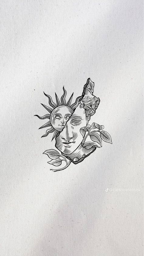 Helios God Tattoo, Rufus Du Sol Tattoo, Apollon Tattoo, Apollo Tattoo, Patch Tattoo, God Tattoos, Leg Tattoo, Sun Tattoo, Eye Cover