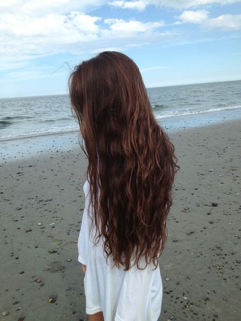 #Beautiful brown haired girl on the beach. Wavy Hair Extensions, Beachy Hair, Long Brown Hair, Hair Envy, Beach Hair, Hair Waves, Gorgeous Hair, Perfect Hair, Hair Day