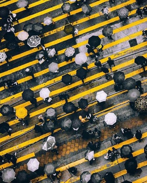 Landscape Drone Photography : On the streets. Rainy day in the city. Black and white. Umbrellas. People. Rush James Nachtwey, Photography Essentials, Black And White People, Saul Leiter, Architectural Presentation, Black And White City, Space Photography, Landscape Designs, Drone Photos