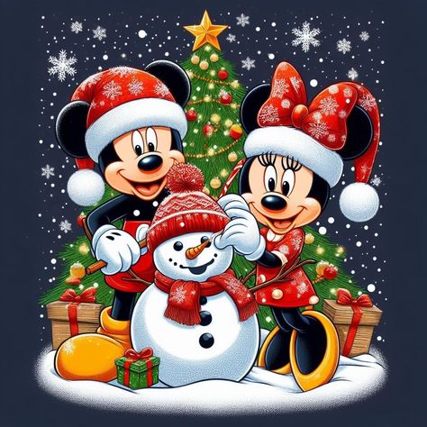 Natal Do Mickey Mouse, Disney Merry Christmas, Christmas Wallpaper Iphone Cute, Disney Christmas Decorations, Mickey Mouse Images, Mickey Mouse Pictures, Minnie Mouse Christmas, Minnie Christmas, Mickey Mouse Art