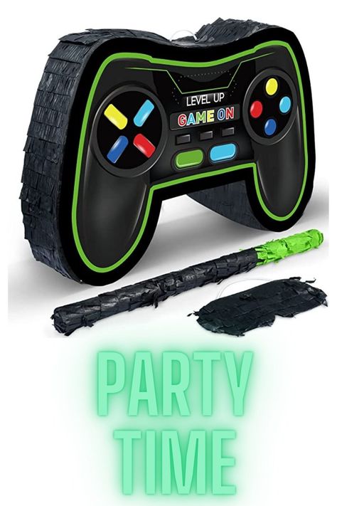 Video Game Controller Pinata Bundle Fiesta Gaming Controller Pinata Set with Blindfold and Bat Kids Birthday Gamer Party Supplies Game Toy for Kids Gaming Theme Party Carnival Events Decor (Green)*as an amazon afflitate i earn from qualfying purchases Controller Pinata, Birthday Games For Kids, Gamer Party, Events Decor, Gaming Controller, Video Game Controller, Gaming Merch, Toy For Kids, Birthday Games