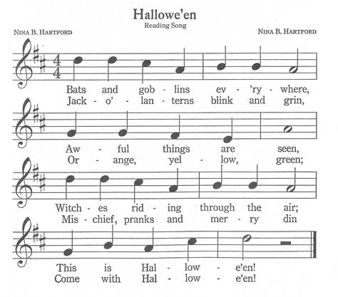 October Music, Halloween Poems, Halloween Lesson, Halloween Reading, Halloween Songs, Voice Lesson, Music Lesson Plans, Halloween Music, Music Ed