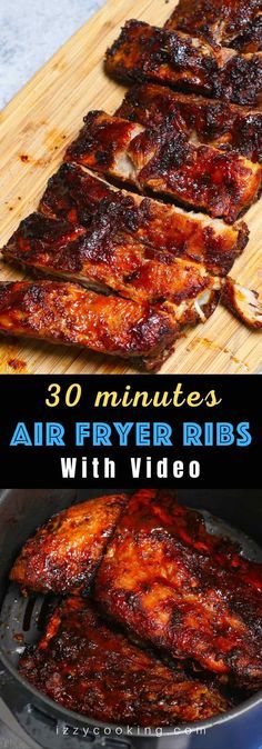 Air Fryer Ribs, Air Fryer Recipes Pork, Actifry Recipes, The Best Air Fryer, How To Cook Ribs, Best Air Fryer, Pork Rib Recipes, Air Fryer Oven Recipes, Air Fry Recipes