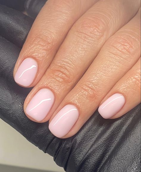 cute pink nails for girls short nails Milky Pink Manicure, Light Milky Pink Nails, Pale Pink Biab Nails, Milky Biab Nails, Milky Pink Gel Nails, Light Pink Biab Nails, Milky Light Pink Nails, Milky Manicure Nails, Baby Pink Biab Nails