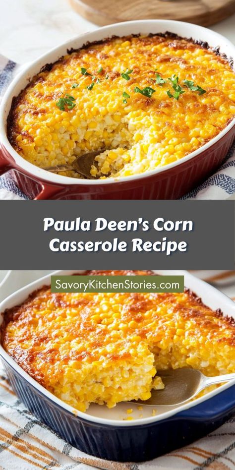 Craving a cozy addition to your Thanksgiving dinner? Paula Deen’s Corn Casserole brings warmth and flavor to every bite. Make sure to pin this recipe for a scrumptious side that will have everyone asking for seconds this holiday season! Paula Deen Seasoning Recipe, Corn Casserole Recipe Paula Deen, Thanksgiving Corn Casserole, Thanksgiving Corn Recipes, Easy Corn Casserole Recipe, Sweet Corn Casserole, Cheesy Corn Casserole, Creamy Corn Casserole, Easy Corn Casserole