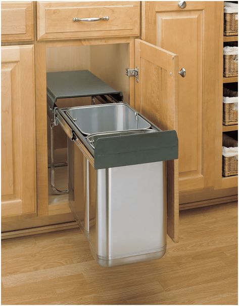 15 best RV Trash Can Ideas 5 Under Sink Bin, Pull Down Shelf, Wet Bar Sink, Under Kitchen Sink, Rev A Shelf, Waste Container, Under Sink Organization, Kitchen Trash Cans, Bar Sink